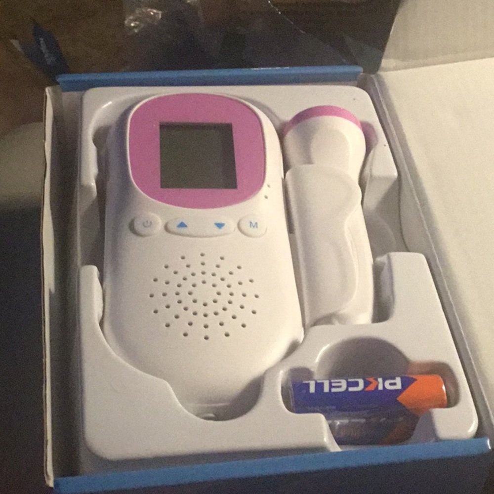 Handheld Fetal Doppler Device in White and Purple